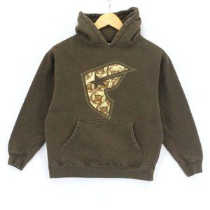 Vintage Famous Stars And Straps Hoodie Sweatshirt Youth Kids Brown Pullover Sz S
